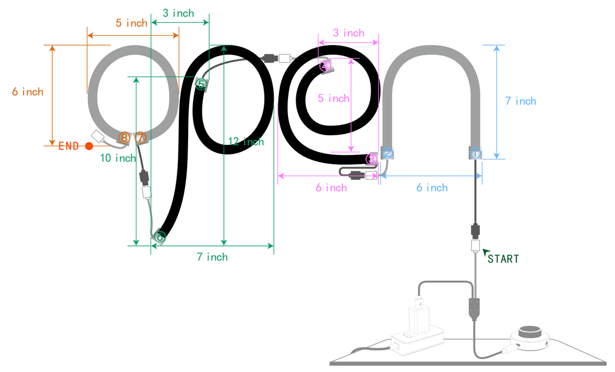 neon open sign diagram