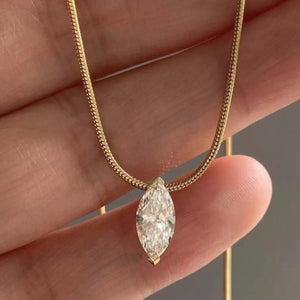 1 Carat Moissanite 925 Sterling Silver Necklace - London's Closet Boutique