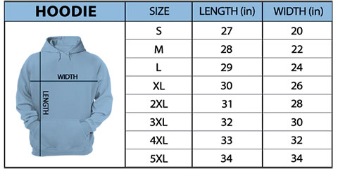 gildan 18500 hoodie size chart reference