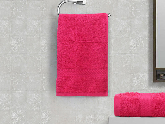 Red 2 Piece 100% Cotton Hand Towel Set - Jamevar By Spaces