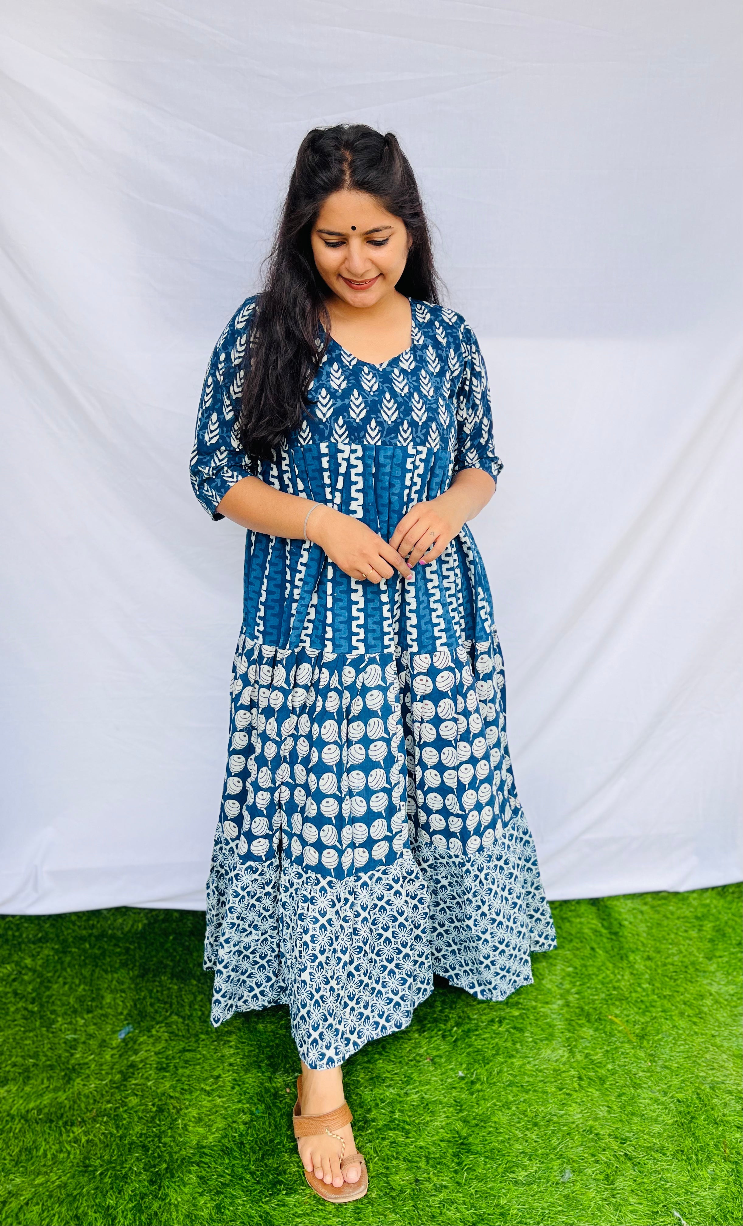 Long Kurti With Pockets, Indian Bridesmaids Dress, Gift for Her, Gift for  Mom, Pleated Top With Lace, Summer Dress, India Block Print Top - Etsy