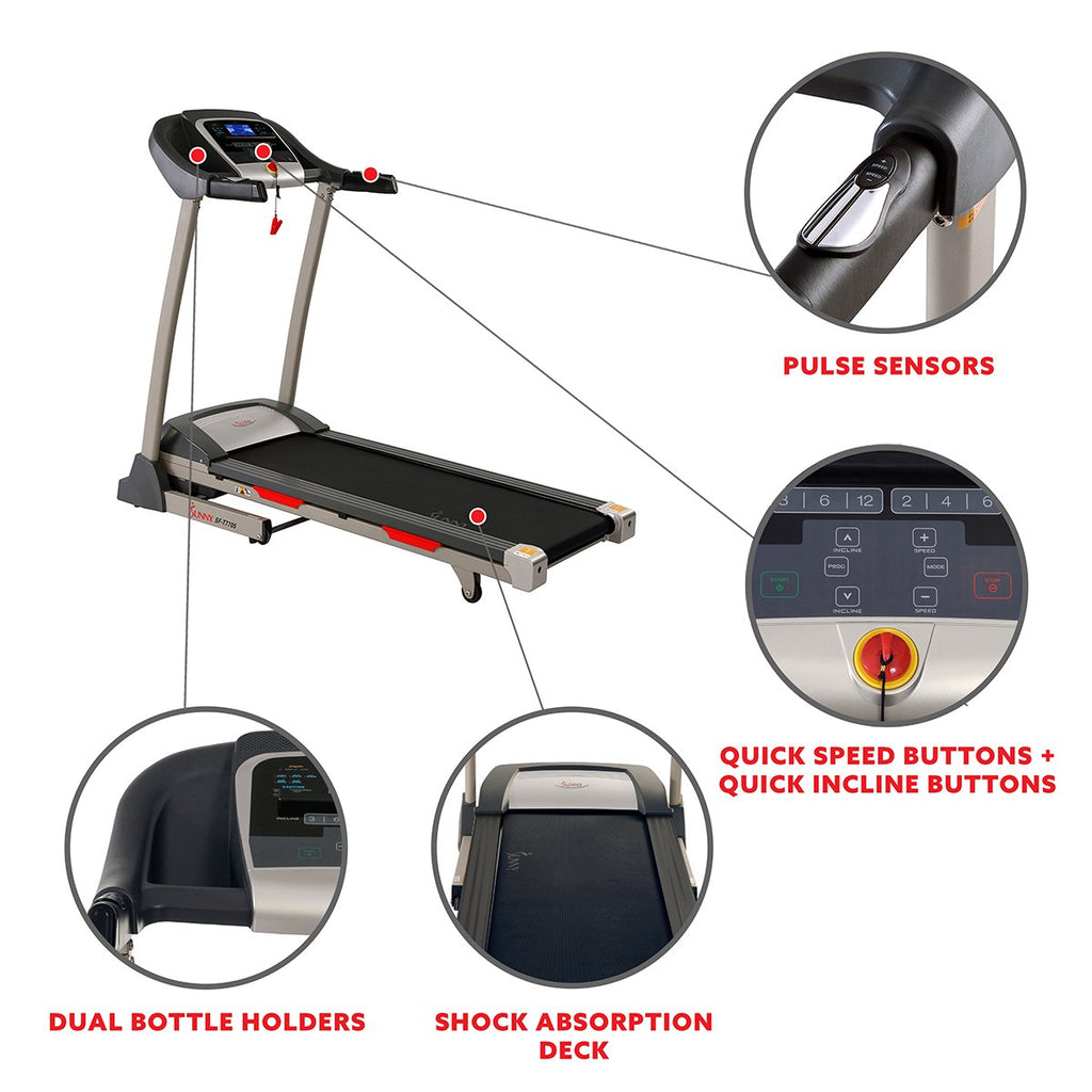 download sunny health and fitness treadmill