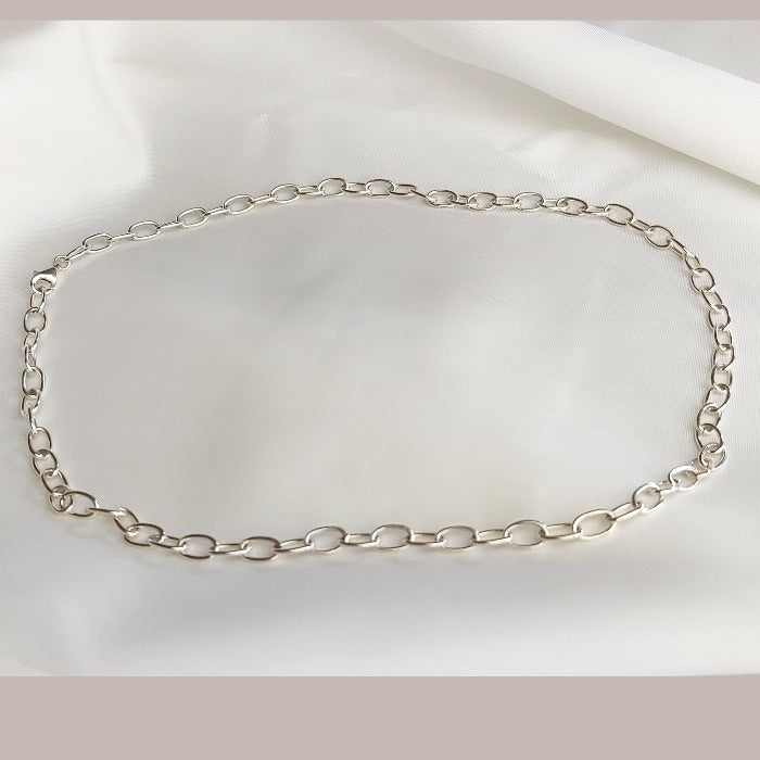 Zilveren ketting | schakel – with Jewels