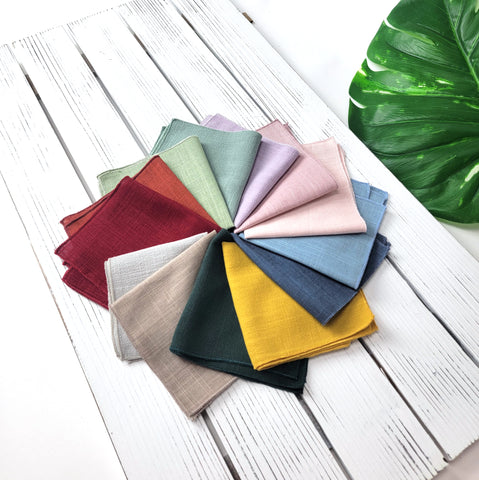 Spring Notion Linen Pocket Squares