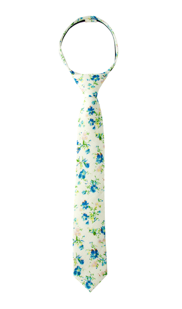 Boys Mint Cotton Blend Dress Shirt And Skinny Floral Cotton Necktie Spring Notion