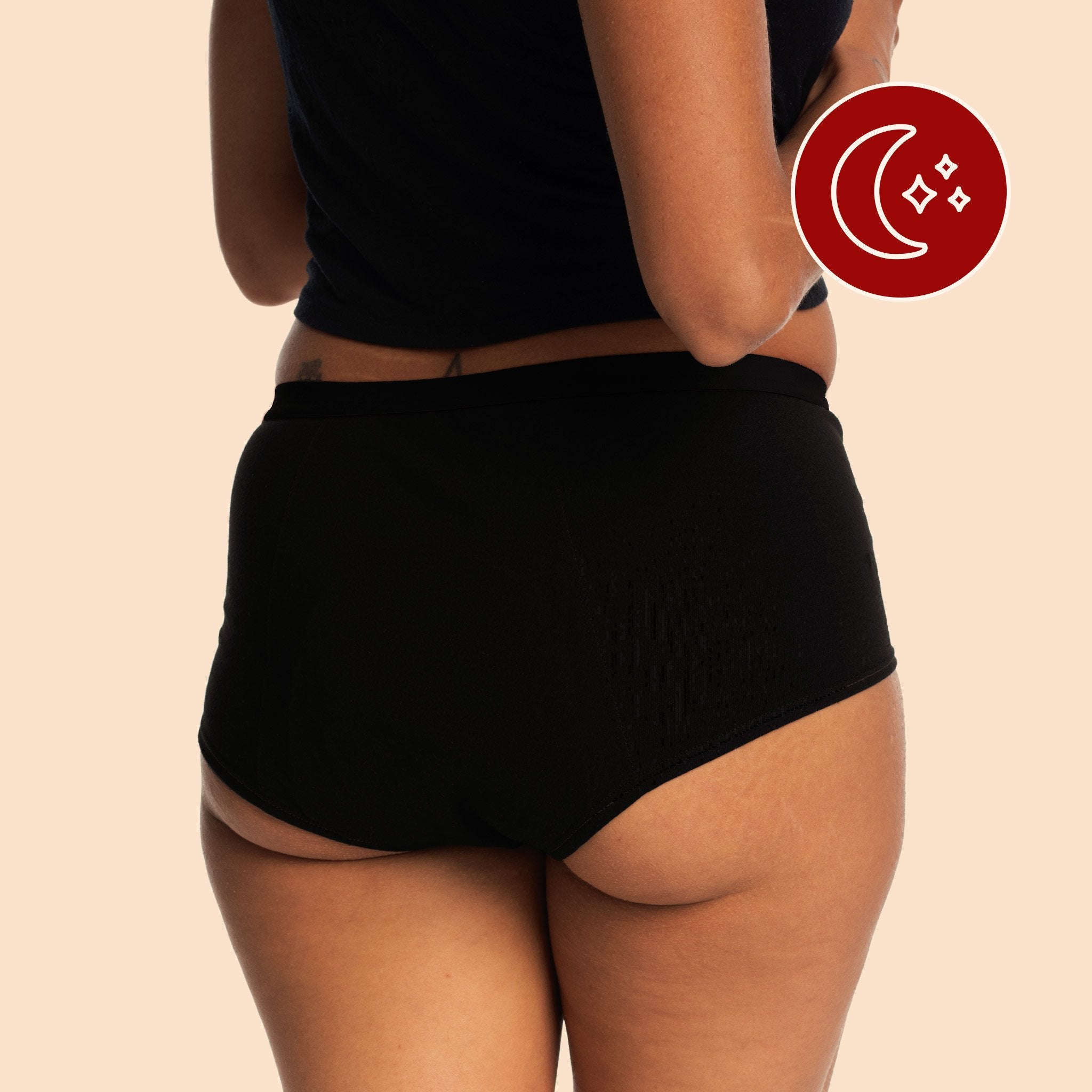 Culotte menstruelle lavable taille haute nuit et flux abondant, taille XL  (40/42) - C'est pour femme