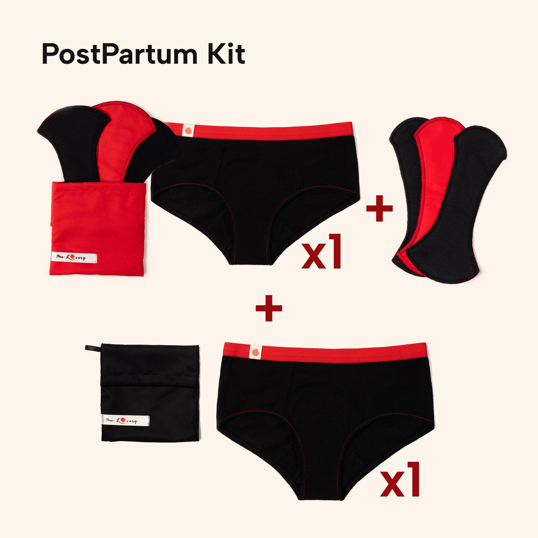 Kit of menstrual underwear, Postpartum Kit