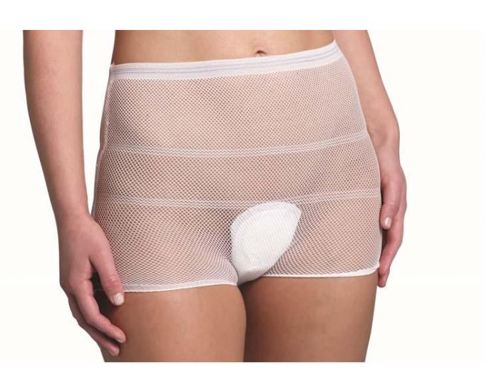Hospital disposable mesh postpartum panties.