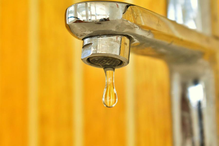 A leaky faucet as a symbol of postpartum incontinence.