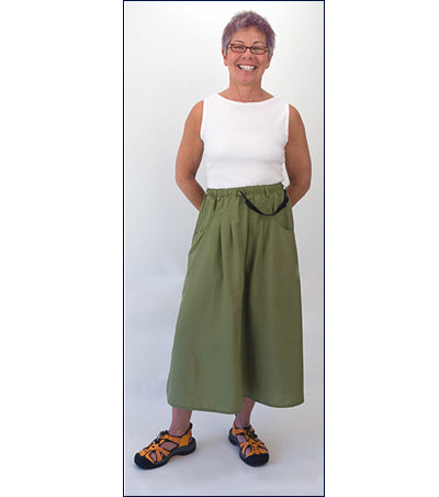 Carol, 5'6" is wearing a Short length Small Macabi Skirt