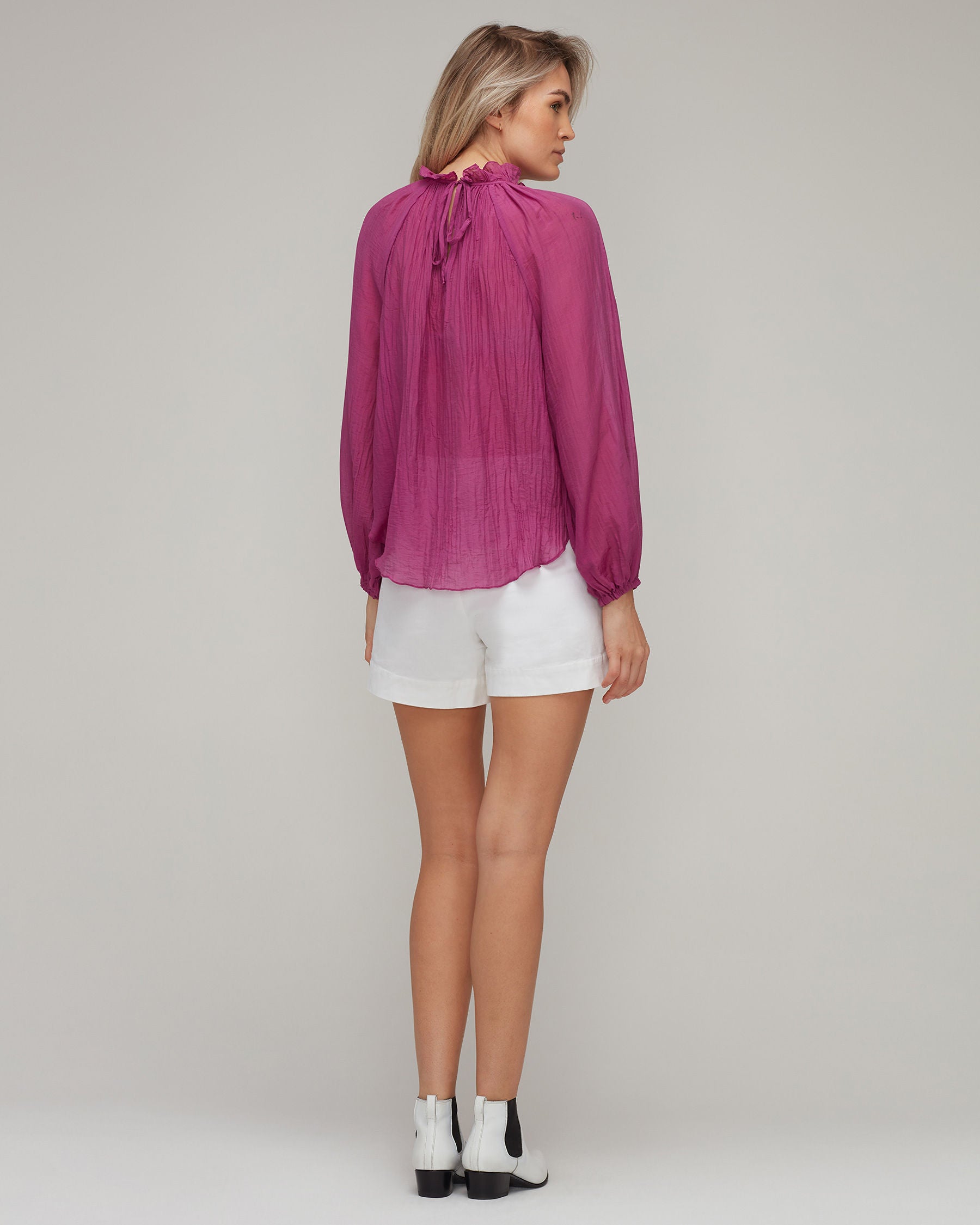 Silk Cotton Sheer Long Sleeve Shirt – the risolve