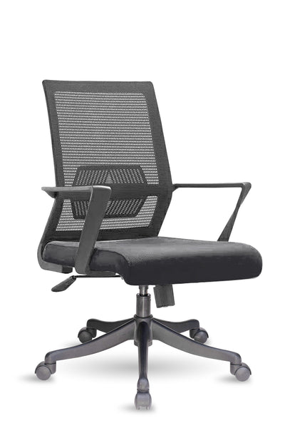 Buy Comfort Loom Boom Mesh Black Medium Back Ergonomic Revolving Office  Chair Online At Price ₹3049