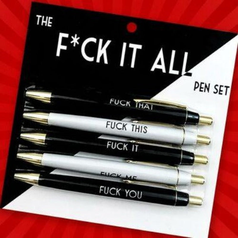 Profanity Office pens: set of 5