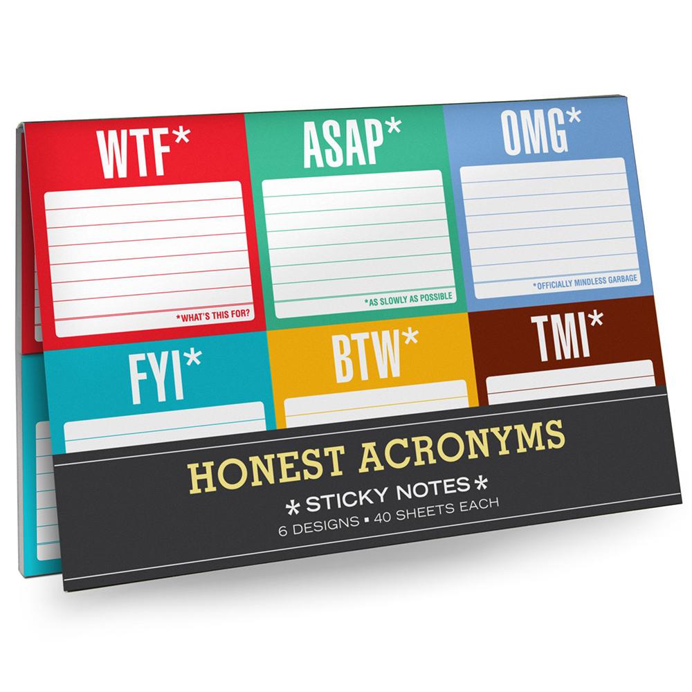 Honest Acronyms Sticky Note Packet