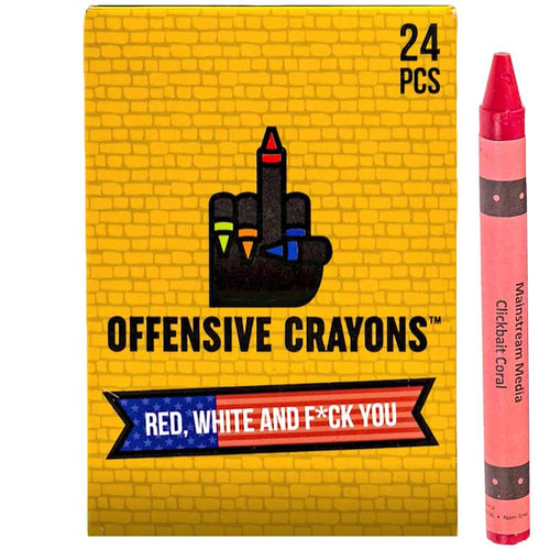 Red White and F*ck You Politically Offensive Crayons Unique Gifts — Perpetual Kid