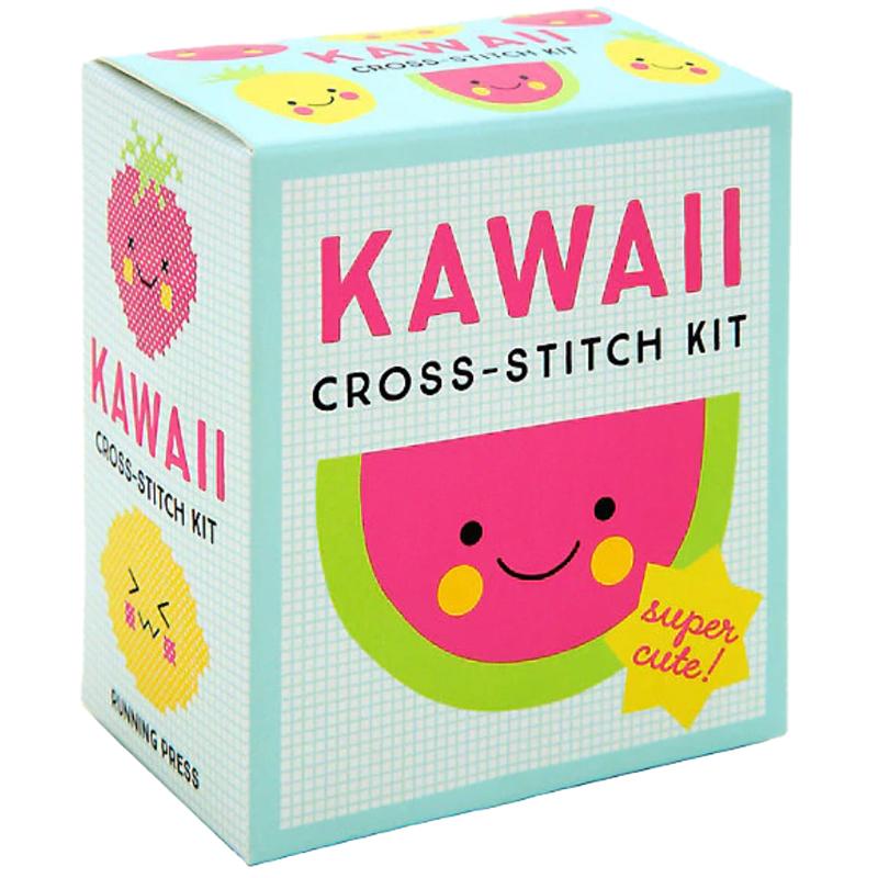 Kawaii Cross-Stitch Kit - Unique Gifts - Running Press — Perpetual Kid