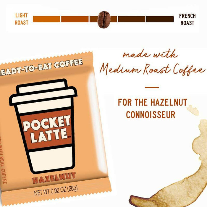 Pocket Latte - Caffeinated Hazelnut Coffee Chocolate Bar by Pocket Latte