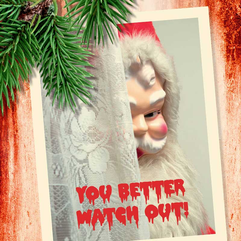 scary christmas cards