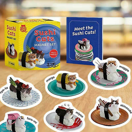 Sushi Cats Mini Magnet + Book Set Unique Gifts - Running Press —