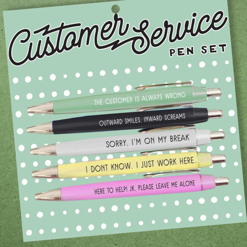 Customer Service Pen Set - Unique Gifts - Fun Club — Perpetual Kid