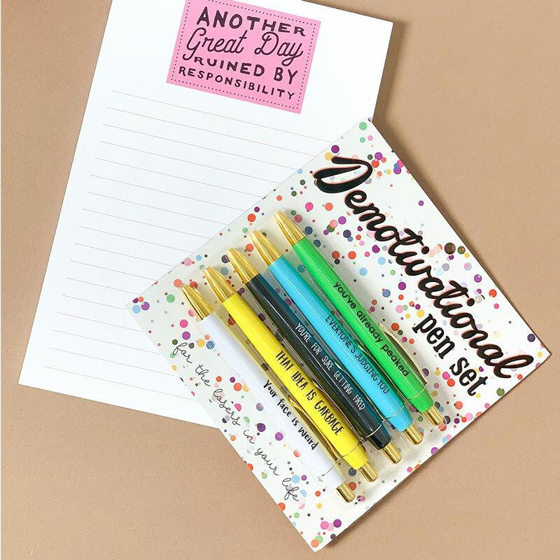 Demotivational Pens- Funny pens, office stationary, gag gift, funny gift