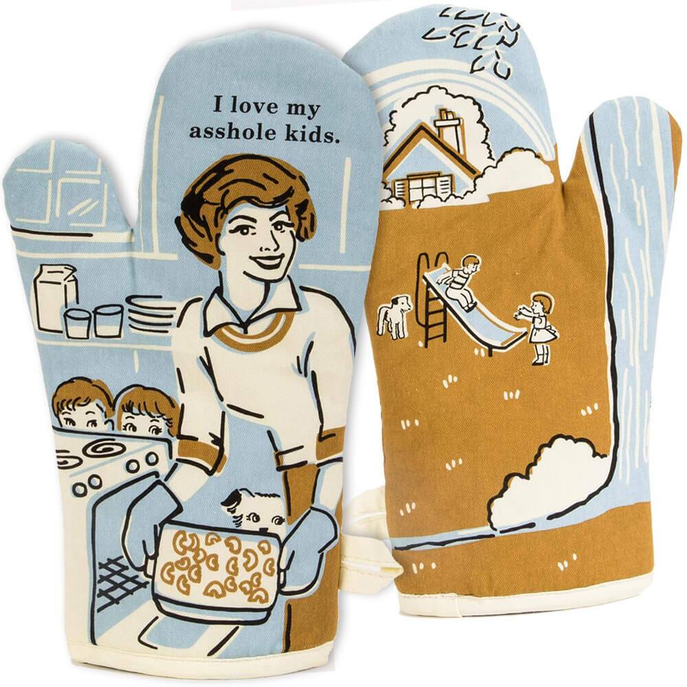 I Love My Asshole Kids Oven Mitt - Unique Gifts - Blue Q — Perpetual Kid