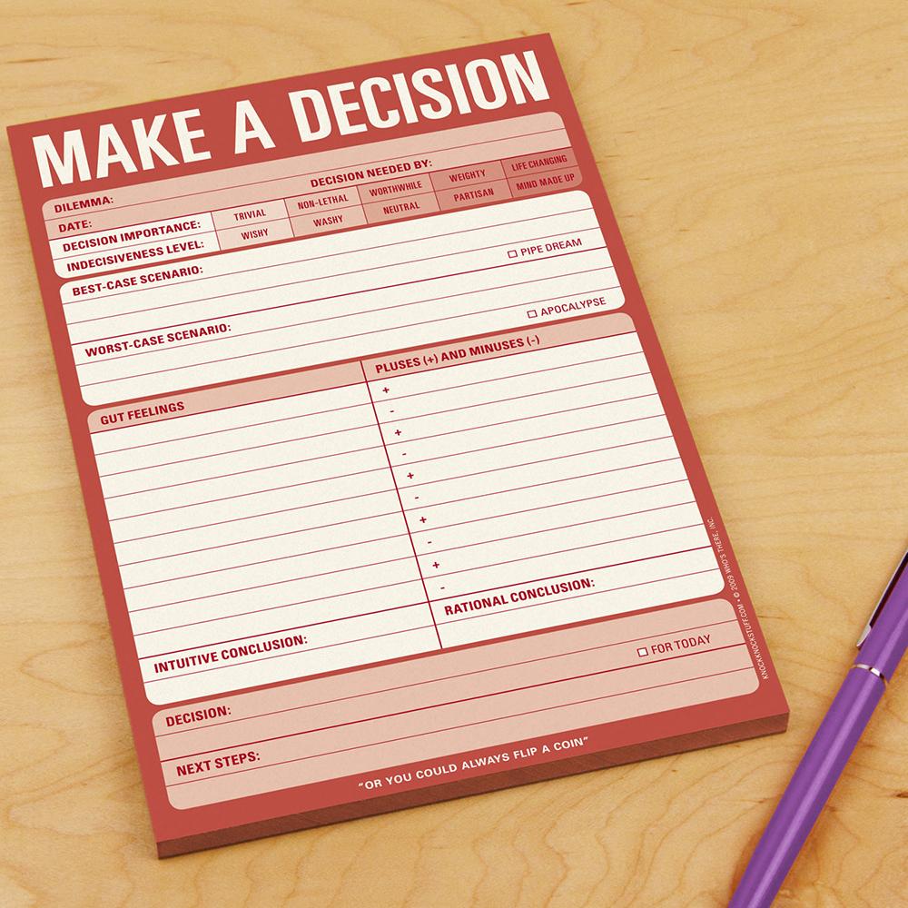 Make a Decision Pad - Unique Gifts - Knock Knock — Perpetual Kid