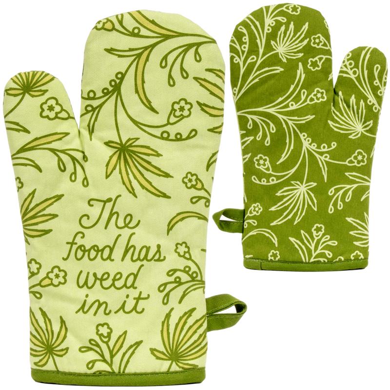 The Food Has Weed In It Oven Mitt - Unique Gifts - Blue Q — Perpetual Kid