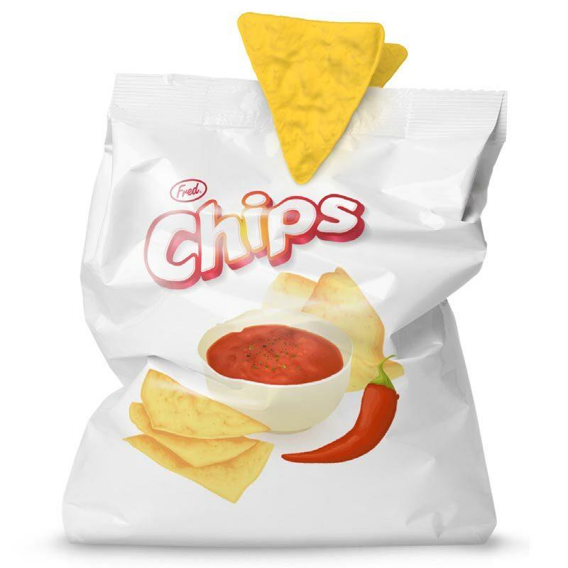 French Fry Party Bag Custom Printed Potato Chip Bag-tortilla 