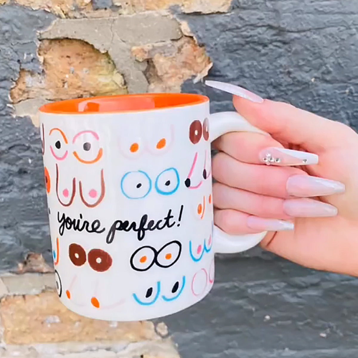 You're Perfect x 2 Boobies Activist Coffee Mug – a breast boutique