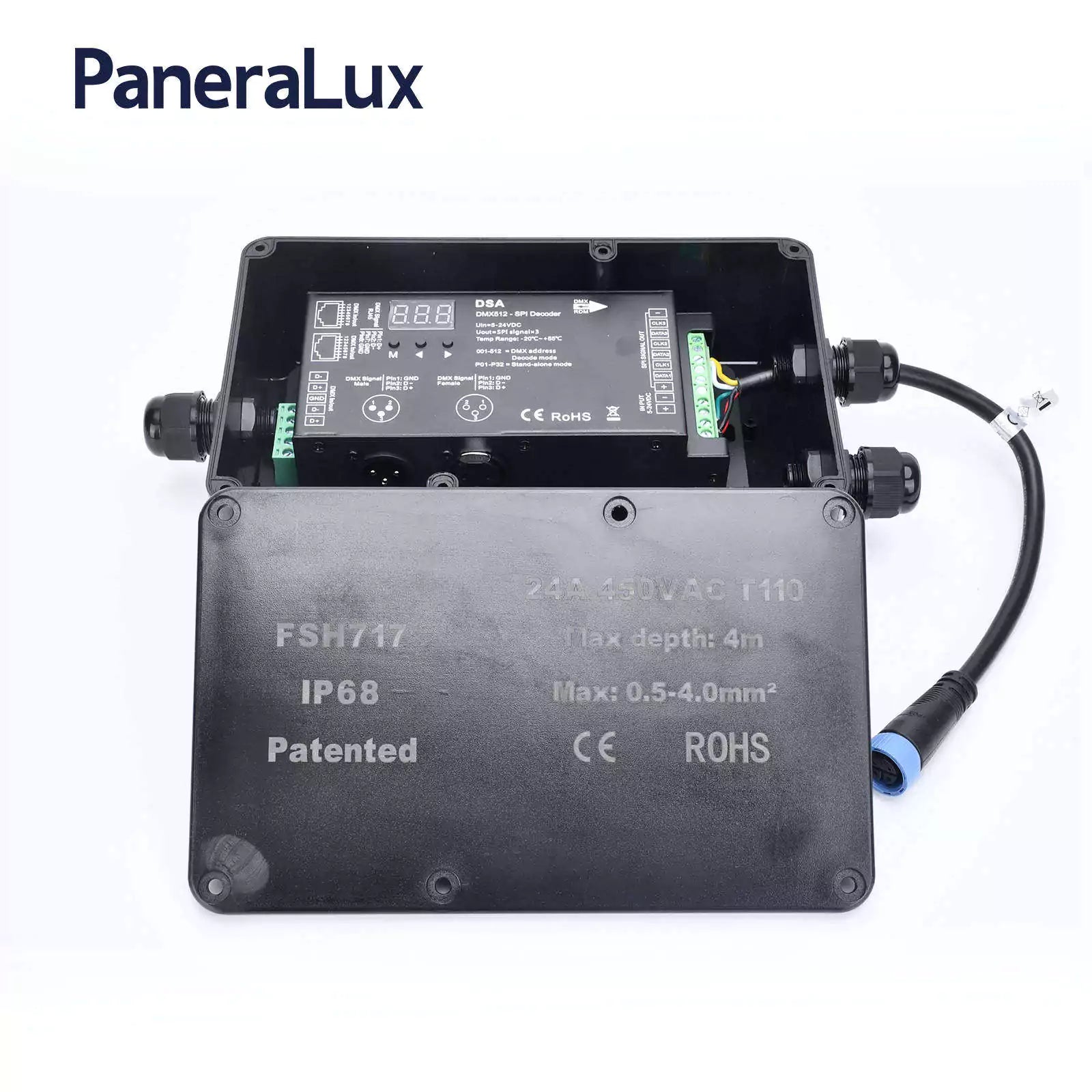 PaneraLux IP67 DMX512-SPI Controller for RGBIC Lights