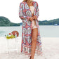 Bohemian Belted Long Sleeve Cover Up - Shanae Deon