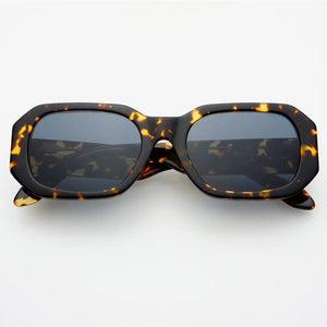 Onyx Acetate Womens Rectangular Sunglasses - Dark Tortoise - Hazelkin