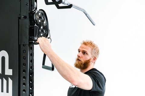 Man lifting on a cable machine
