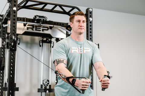 Man training on the Ares 2.0 cable attachment