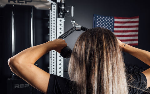 Face pulls on a cable machine