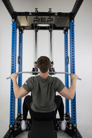 Ares lat pulldowns on a cable machine