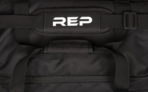 A padded gym bag strap