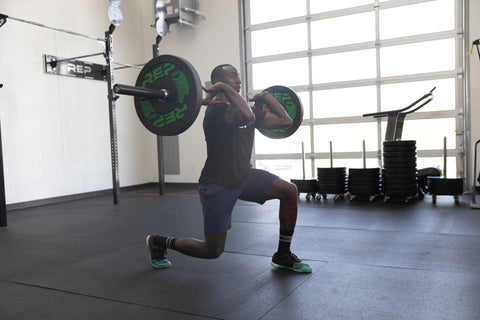 Man lifting with a barbell