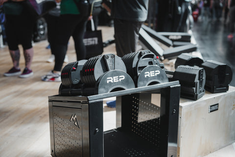 The REP x Pepin Adjustable Dumbbells