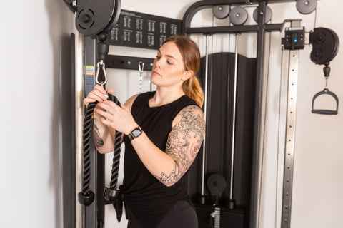 Lifter adding rope to cable machine