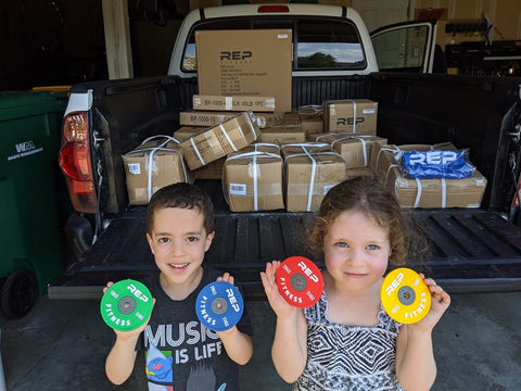 Kids in a home gym