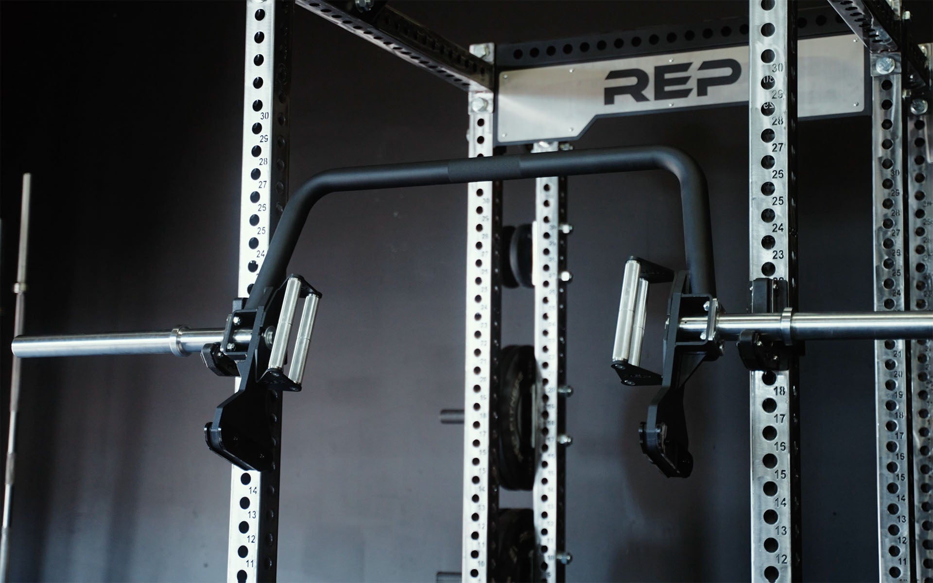 Safety Squat Bar in a power rack