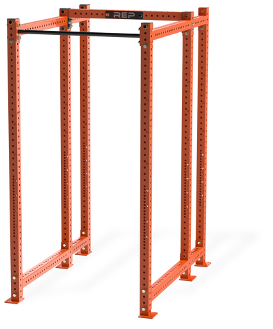 An orange power rack