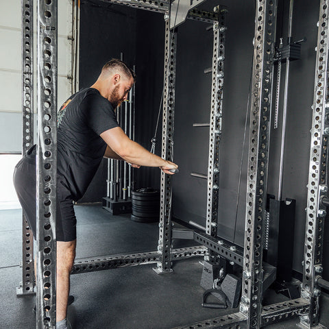 Lat pressdowns on a cable machine