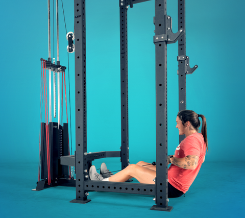 Resistance bands on a weight stack