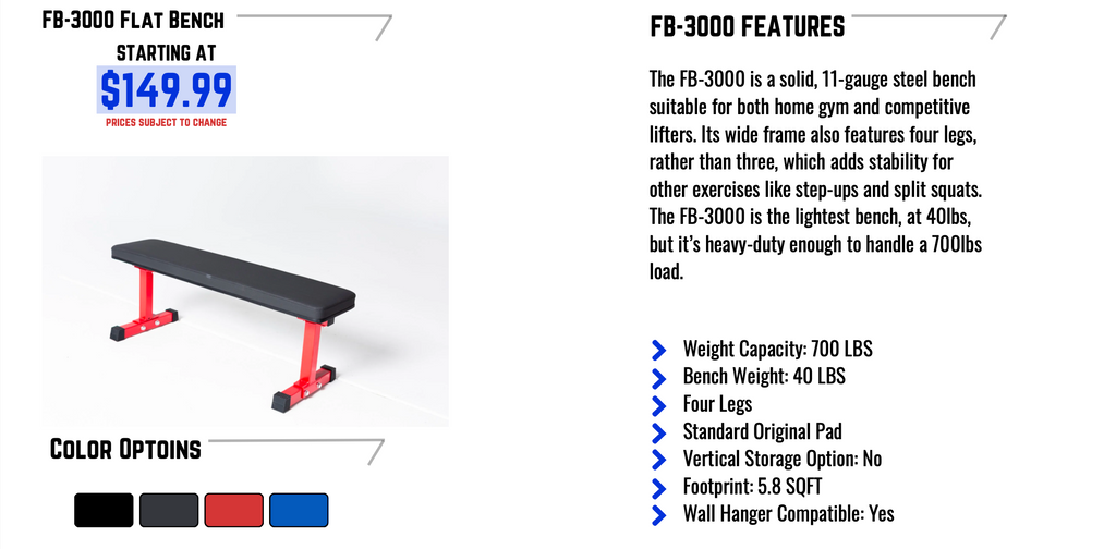 REP Flat Bench Guide