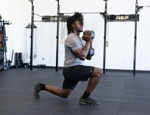 Man working out in REP apparel