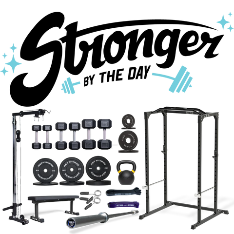 The different gym equipment in the Stronger by the Day package