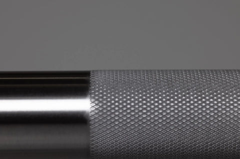 Volcano-style knurling on a barbell